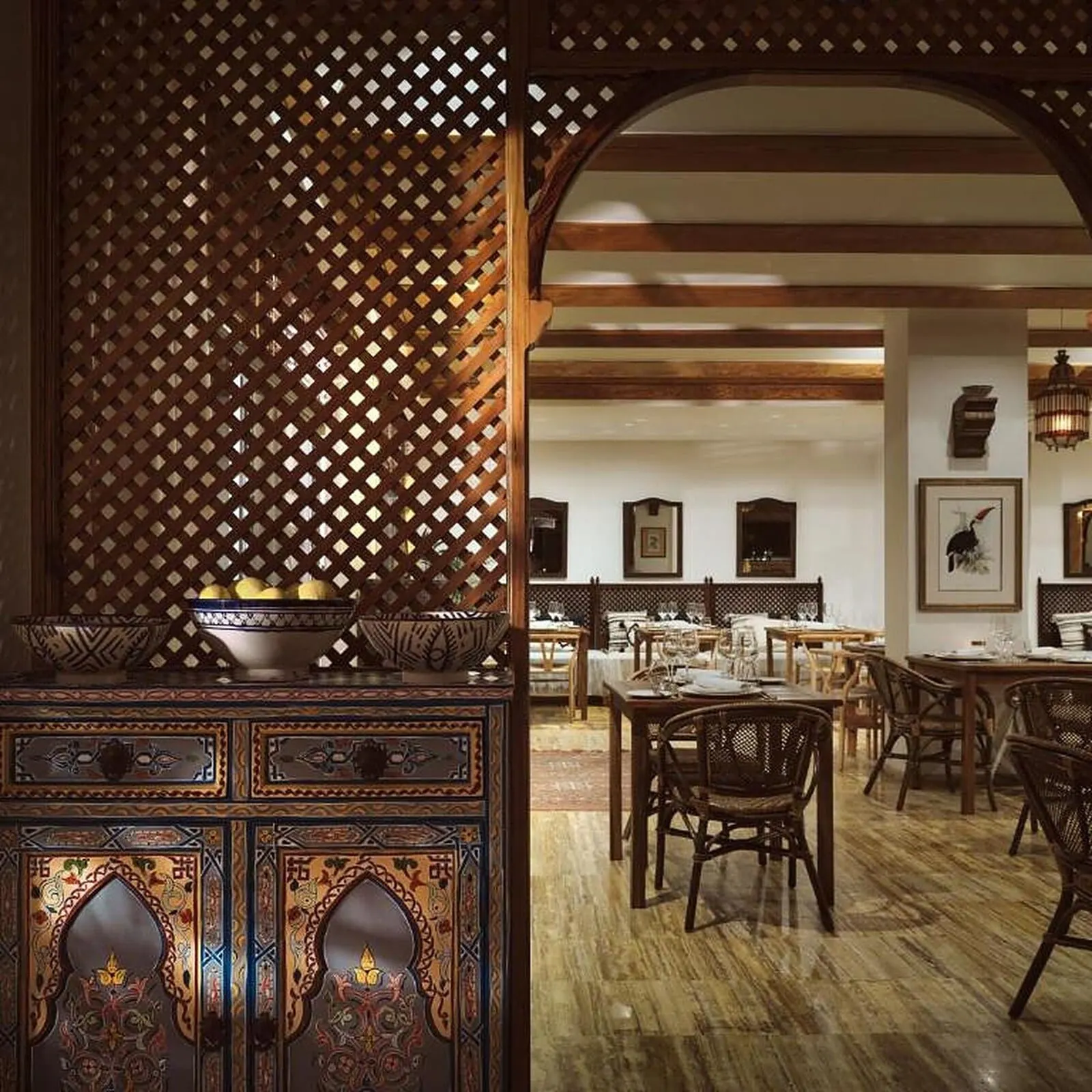 Precise Resort Tenerife: A traditional interior with a lattice partition, wooden furniture