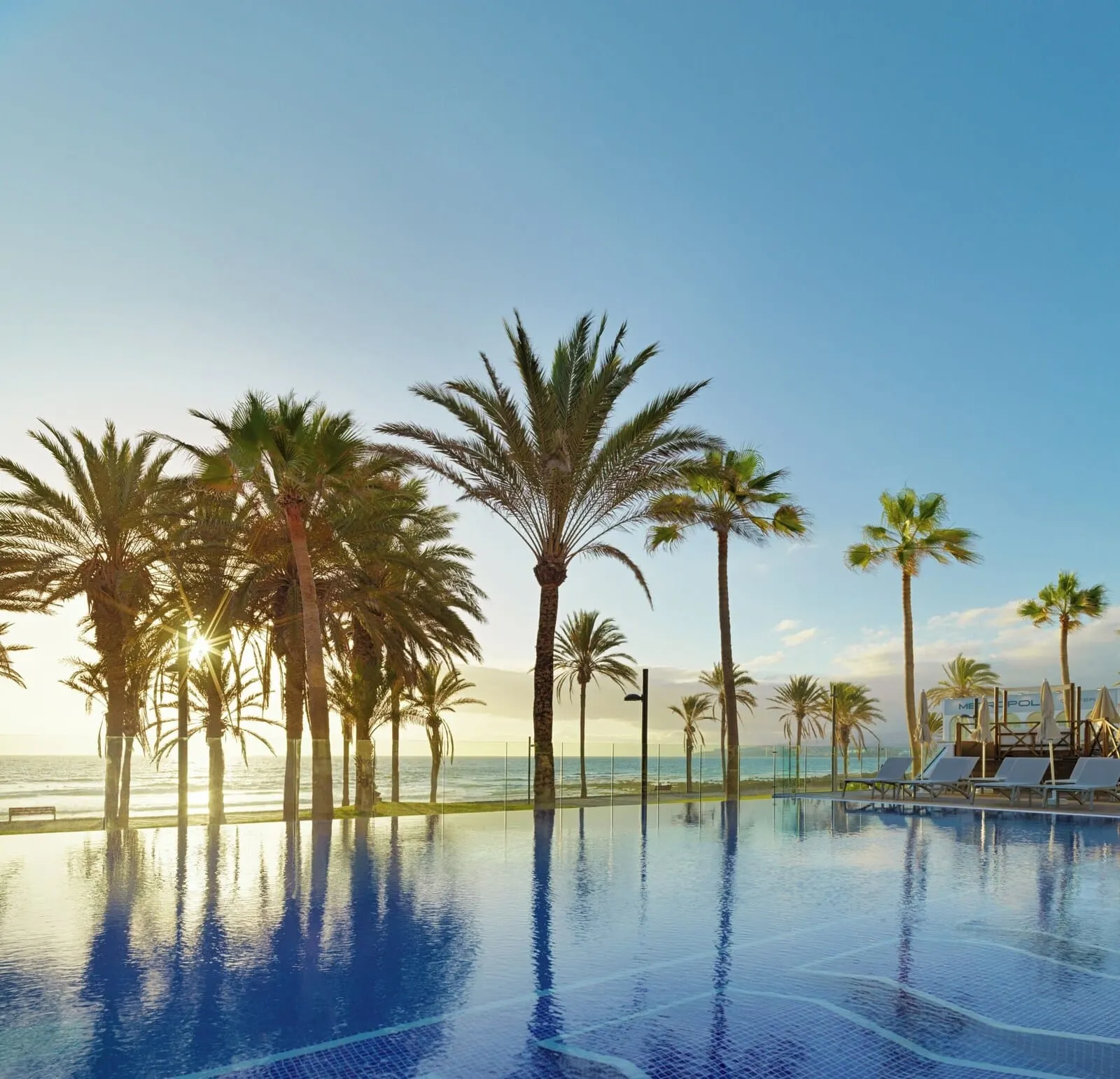 H10 Conquistador: An infinity pool with palm trees and a view of the ocean
