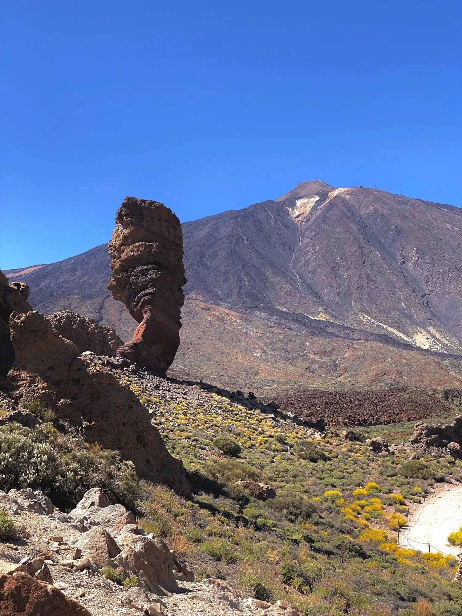 Hotel Aeropuerto Sur: A rocky landscape with a prominent rock formation in the foreground and a mountain in