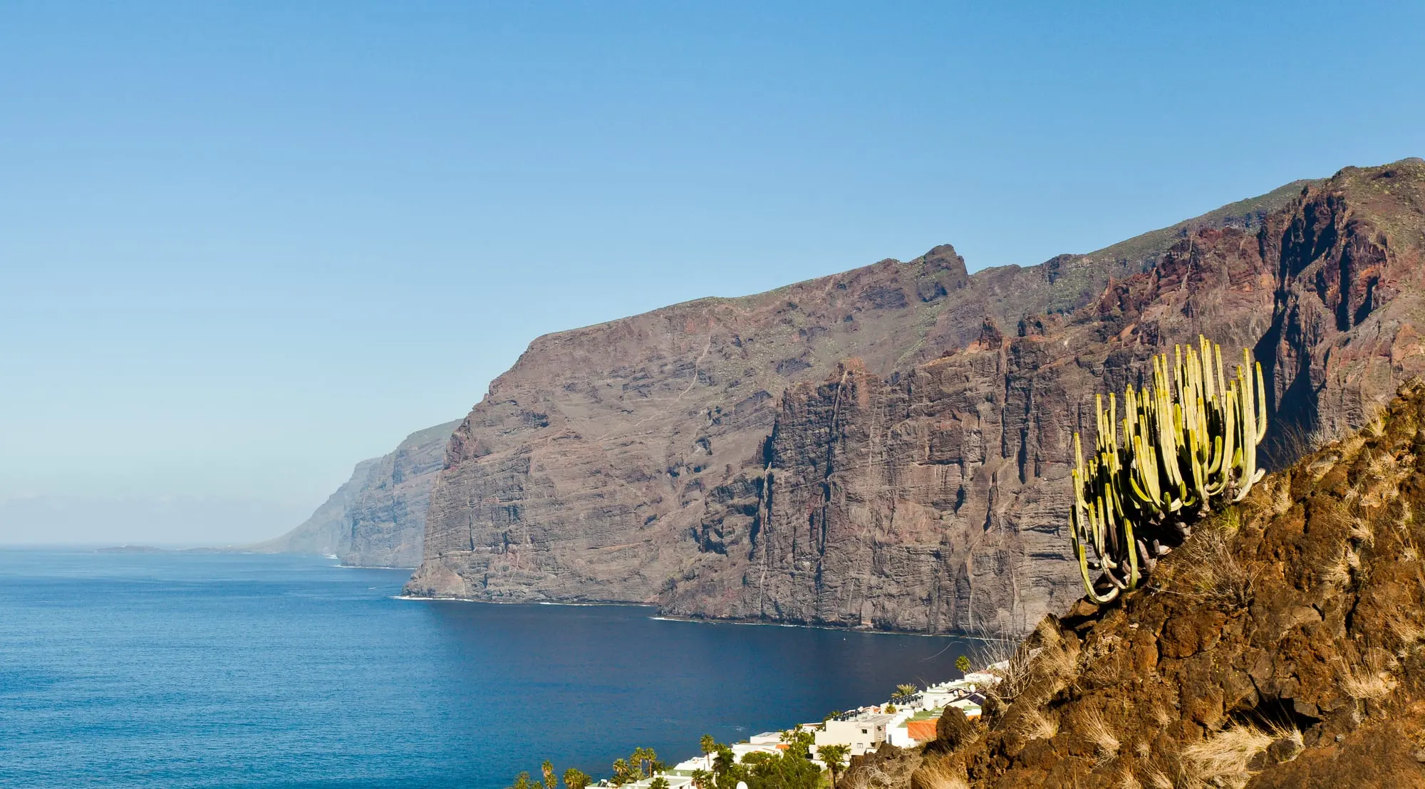 The Los Gigantes cliffs above the sea, Tenerife